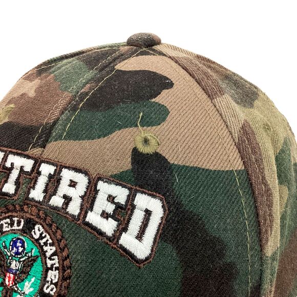 Rapid Dominance - Retired Army - United States Army - Green Camo Hat - Acrylic - Picture 5 of 10